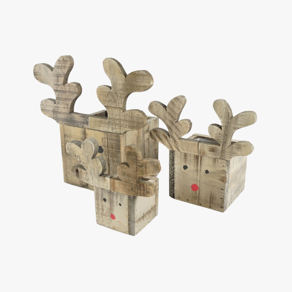 Bloempot Rendier 37 cm [Set van 3]