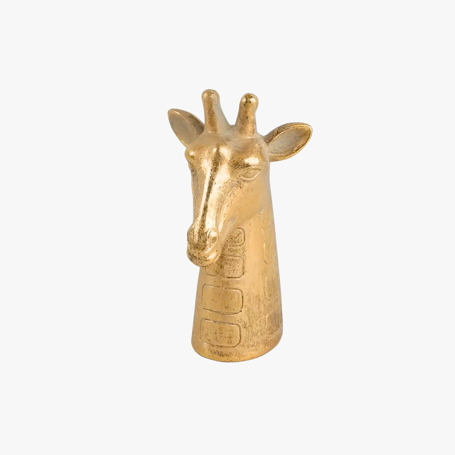 Beeld giraf Mokambo goudkleurig 33 cm