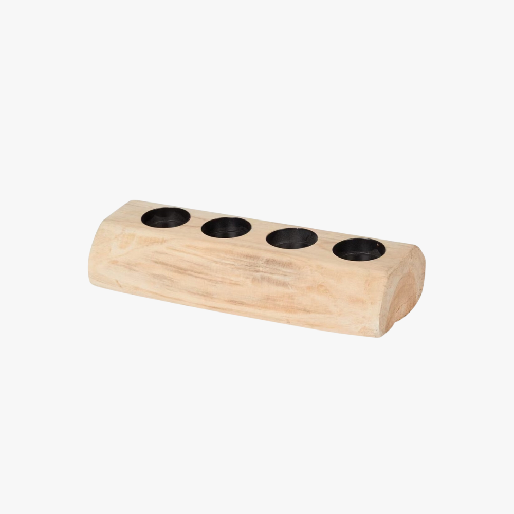 Theelichthouder hout 28,5 cm