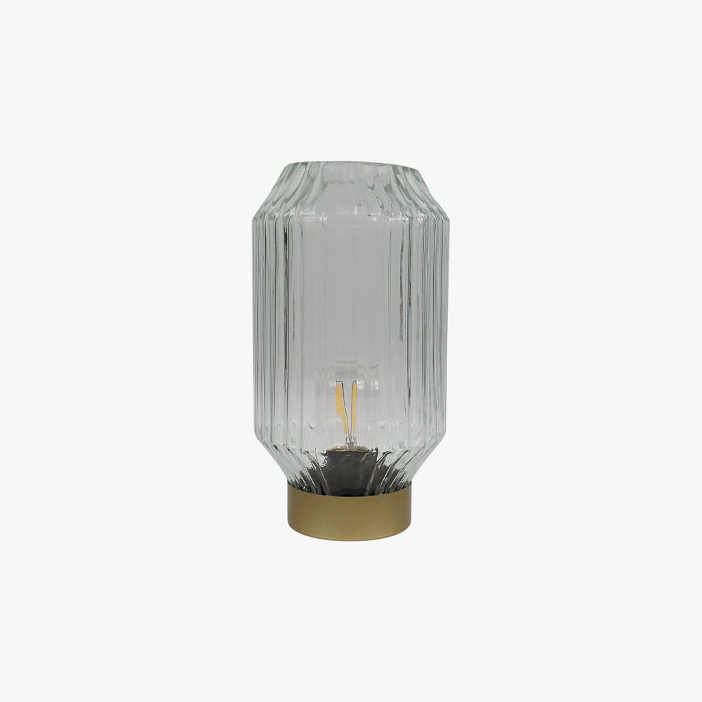 Tafellamp LED transparant 22 cm