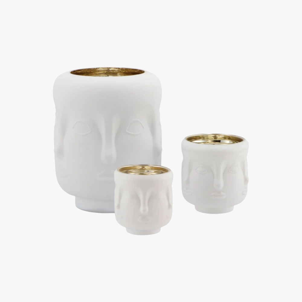 Theelichthouder Rushmore wit 9,5 cm